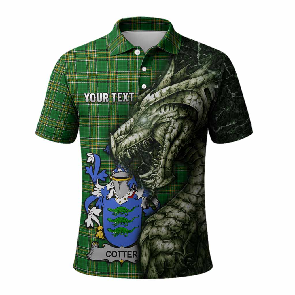 Cotter Irish Clan Polo Shirt Irish Roots Dragon Soul