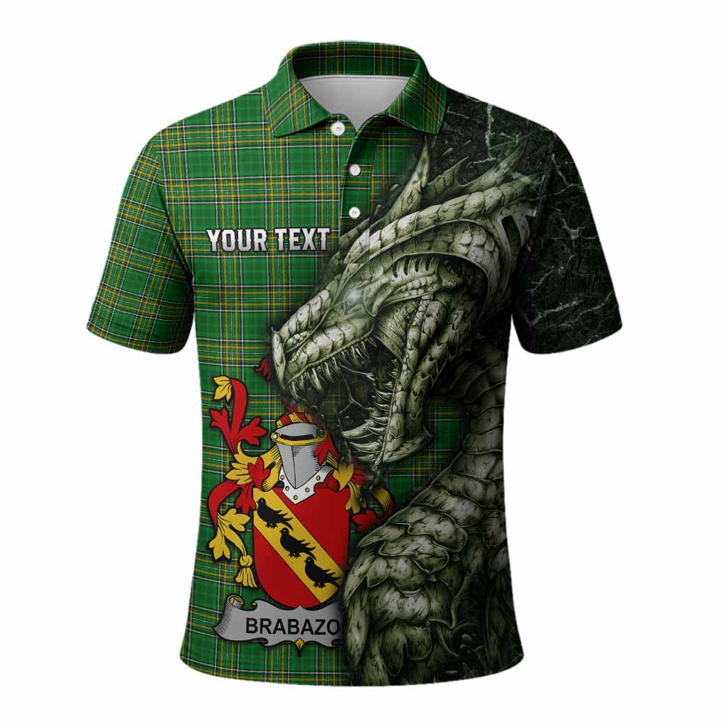 Brabazon Irish Clan Polo Shirt Irish Roots Dragon Soul