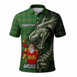 Falvey Irish Clan Polo Shirt Irish Roots Dragon Soul