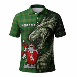 Fallon Irish Clan Polo Shirt Irish Roots Dragon Soul