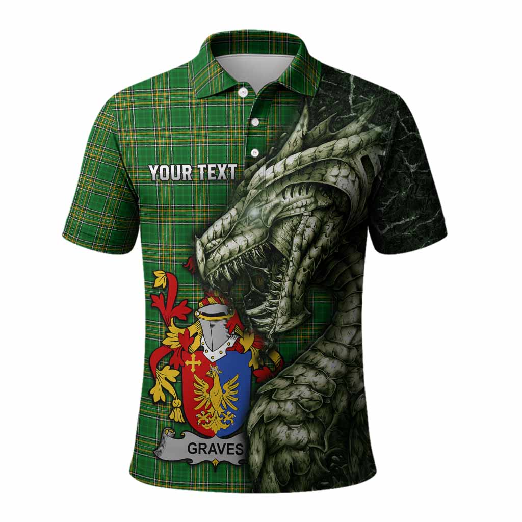 Graves Irish Clan Polo Shirt Irish Roots Dragon Soul