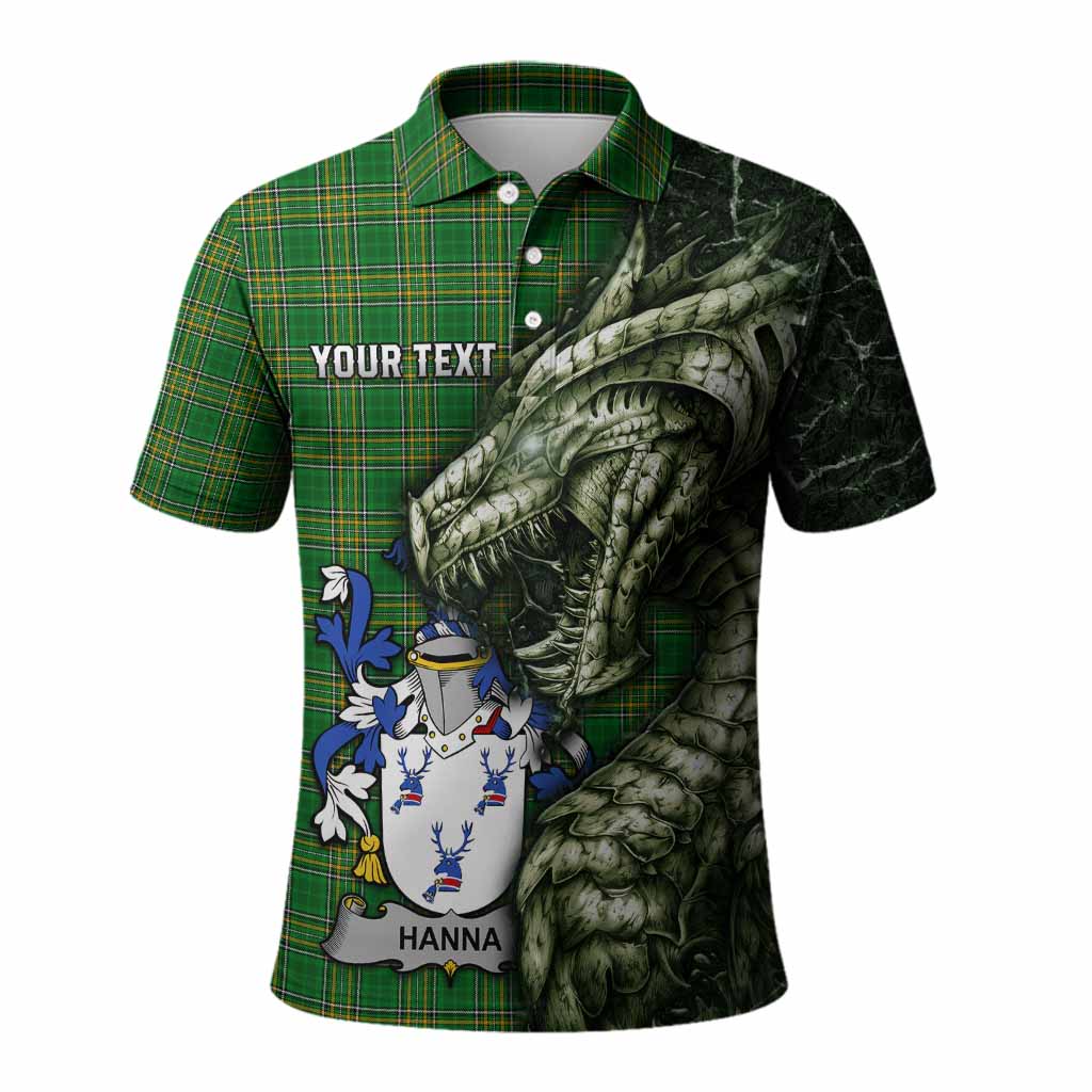 Hanna Irish Clan Polo Shirt Irish Roots Dragon Soul