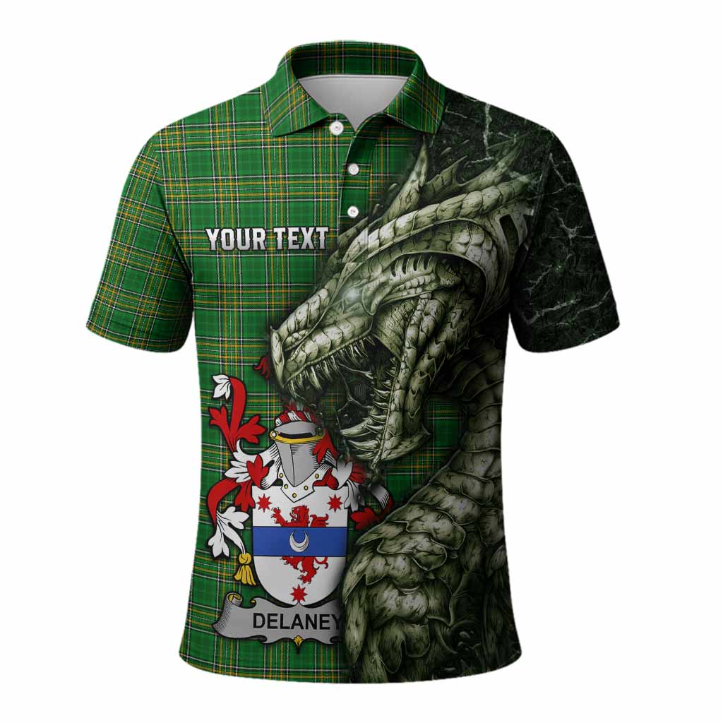Delaney Irish Clan Polo Shirt Irish Roots Dragon Soul
