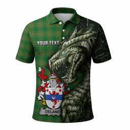Delaney Irish Clan Polo Shirt Irish Roots Dragon Soul