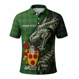 Gavin Irish Clan Polo Shirt Irish Roots Dragon Soul