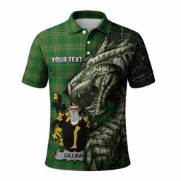 Gillman Irish Clan Polo Shirt Irish Roots Dragon Soul