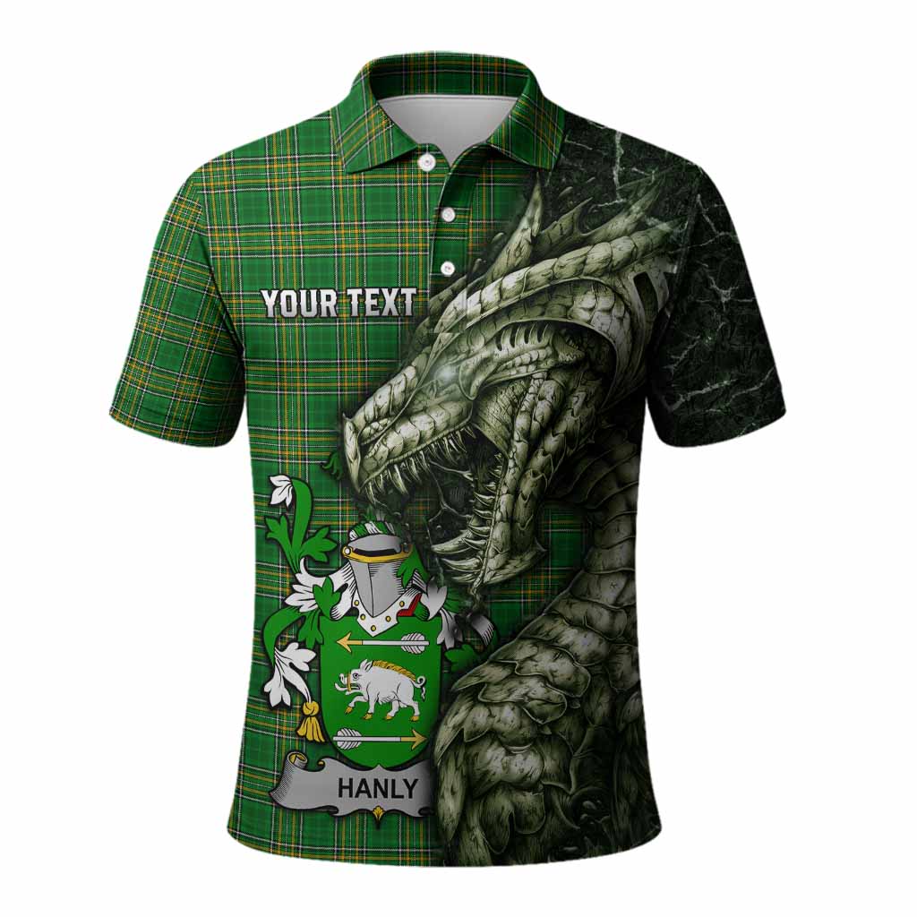 Hanly Irish Clan Polo Shirt Irish Roots Dragon Soul