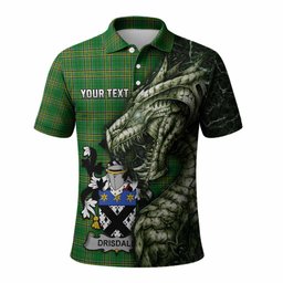 Drisdale Irish Clan Polo Shirt Irish Roots Dragon Soul