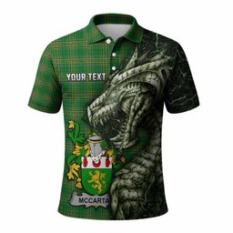 McCartan Irish Clan Polo Shirt Irish Roots Dragon Soul