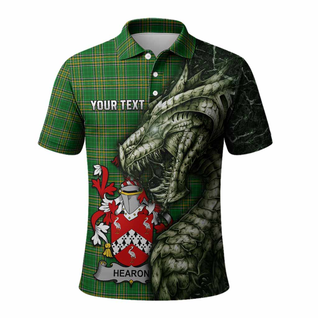 Hearon Irish Clan Polo Shirt Irish Roots Dragon Soul
