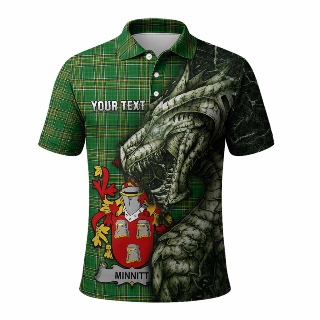 Minnitt Irish Clan Polo Shirt Irish Roots Dragon Soul