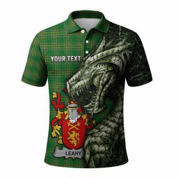 Leahy Irish Clan Polo Shirt Irish Roots Dragon Soul
