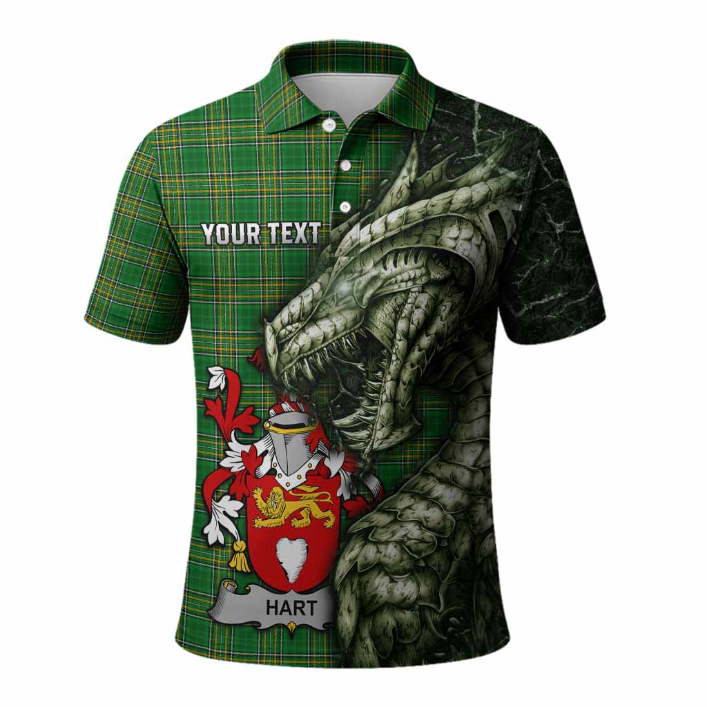 Hart Irish Clan Polo Shirt Irish Roots Dragon Soul