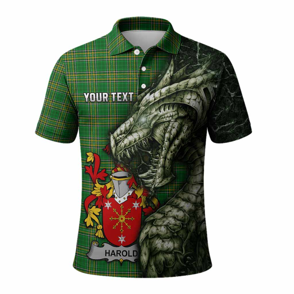 Harold Irish Clan Polo Shirt Irish Roots Dragon Soul