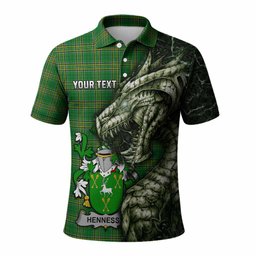 Hennessy Irish Clan Polo Shirt Irish Roots Dragon Soul