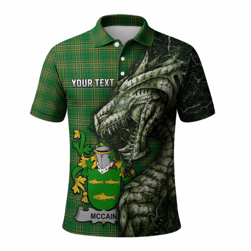 McCain Irish Clan Polo Shirt Irish Roots Dragon Soul