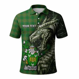 Kilkelly Irish Clan Polo Shirt Irish Roots Dragon Soul