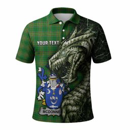 McDonnell Irish Clan Polo Shirt Irish Roots Dragon Soul