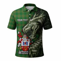 Mulvihill Irish Clan Polo Shirt Irish Roots Dragon Soul