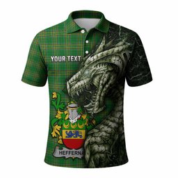 Heffernan Irish Clan Polo Shirt Irish Roots Dragon Soul