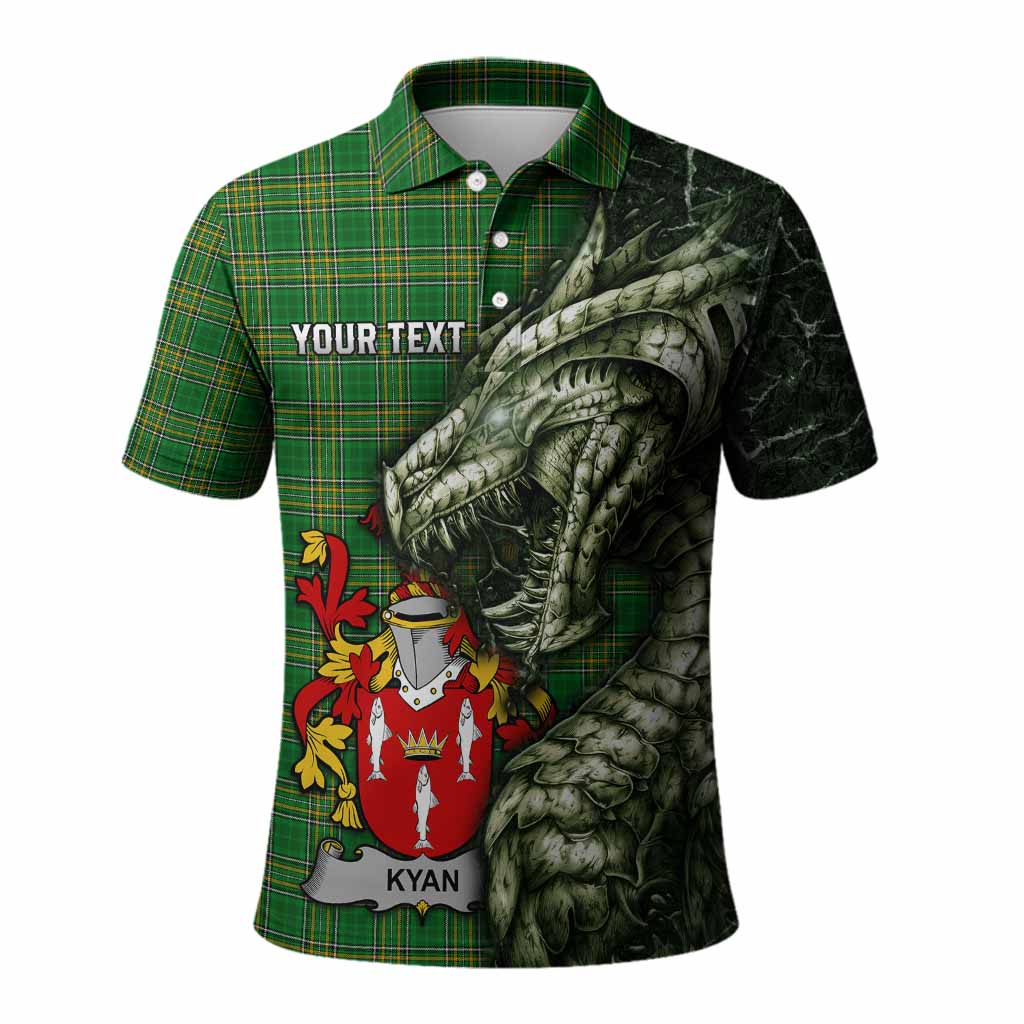 Kyan Irish Clan Polo Shirt Irish Roots Dragon Soul