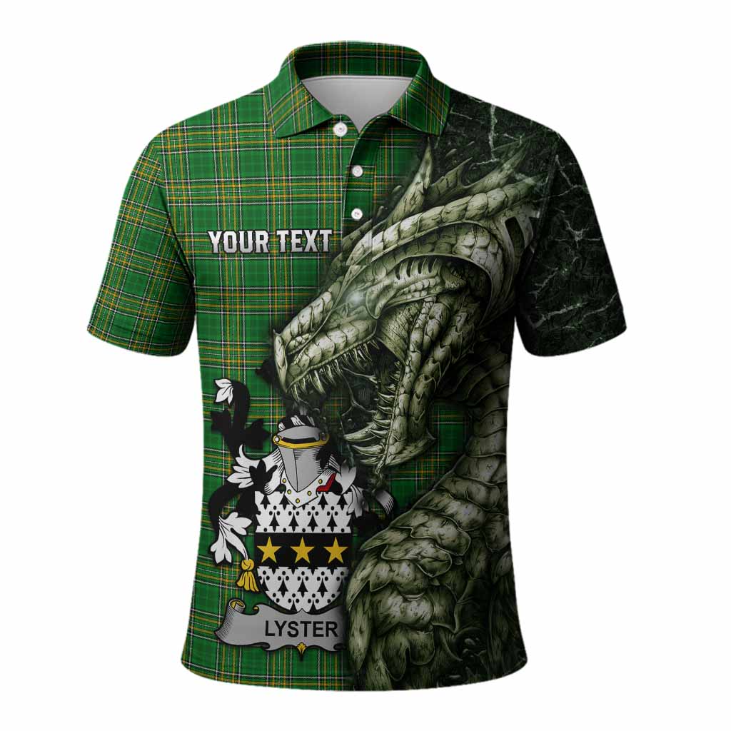 Lyster Irish Clan Polo Shirt Irish Roots Dragon Soul