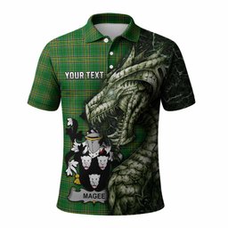 Magee Irish Clan Polo Shirt Irish Roots Dragon Soul