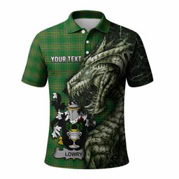 Lowry Irish Clan Polo Shirt Irish Roots Dragon Soul