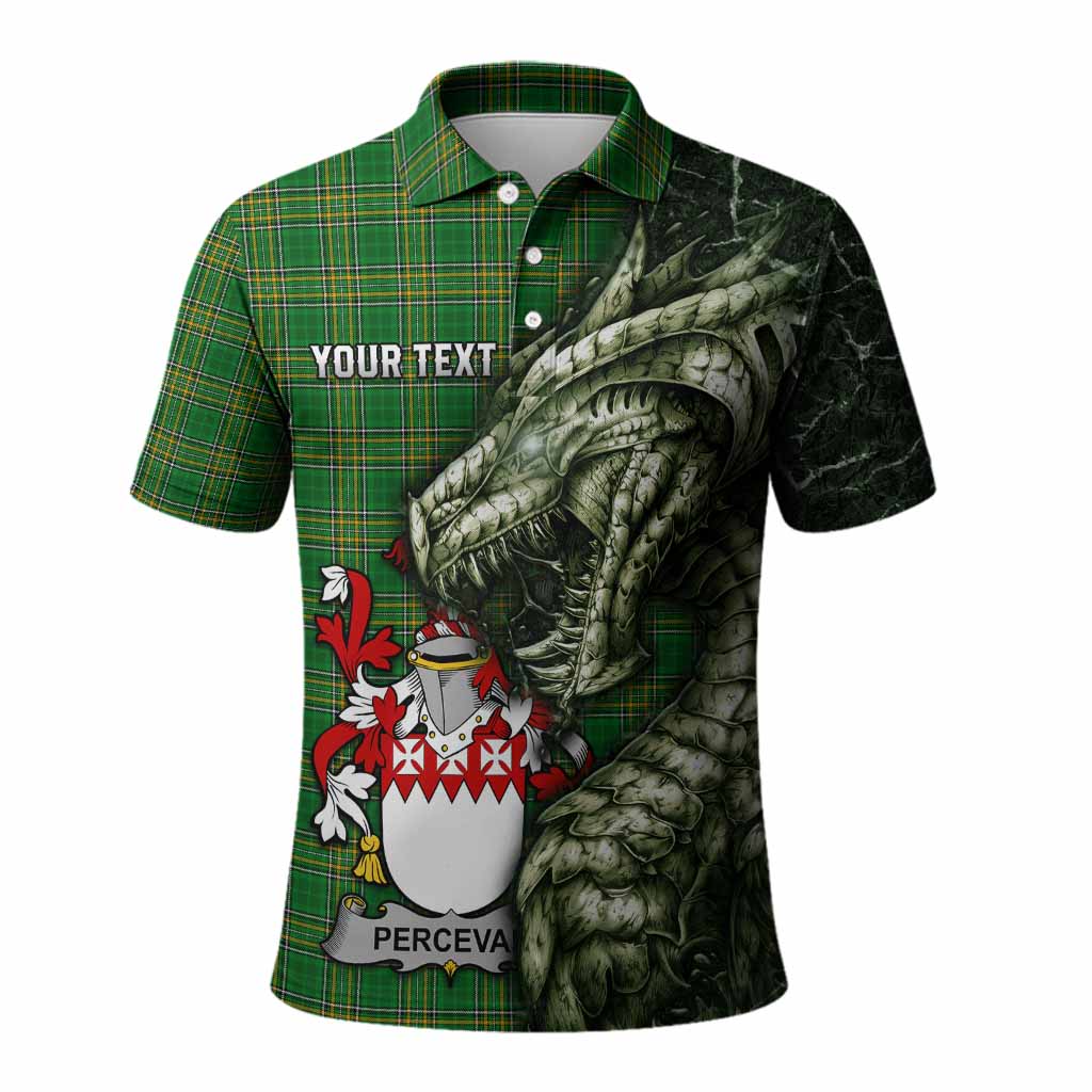 Perceval Irish Clan Polo Shirt Irish Roots Dragon Soul