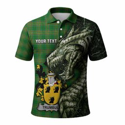 Trumbull Irish Clan Polo Shirt Irish Roots Dragon Soul