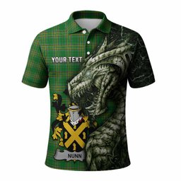 Nunn Irish Clan Polo Shirt Irish Roots Dragon Soul