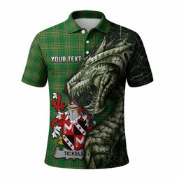Tickell Irish Clan Polo Shirt Irish Roots Dragon Soul