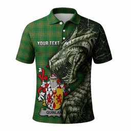 Quinlan Irish Clan Polo Shirt Irish Roots Dragon Soul