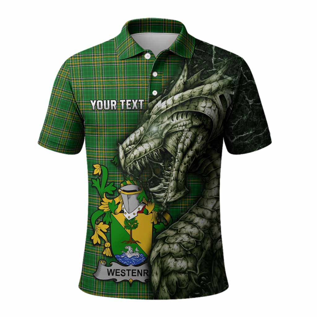 Westenra Irish Clan Polo Shirt Irish Roots Dragon Soul