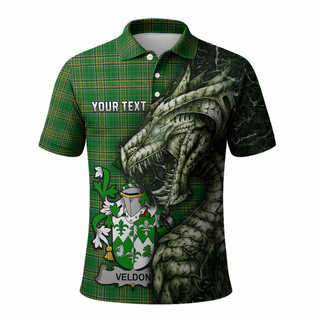 Veldon Irish Clan Polo Shirt Irish Roots Dragon Soul