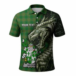 Veldon Irish Clan Polo Shirt Irish Roots Dragon Soul