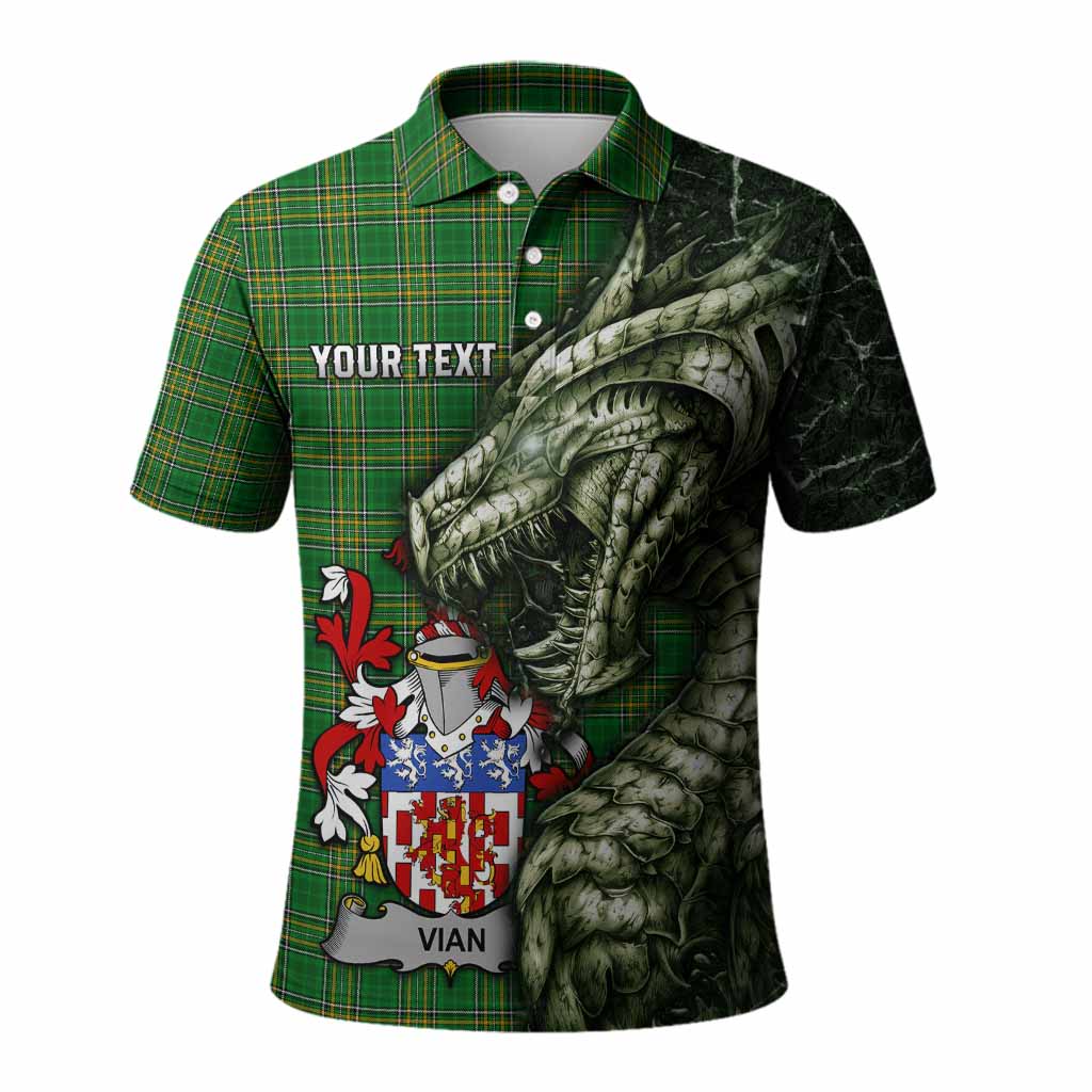 Vian Irish Clan Polo Shirt Irish Roots Dragon Soul