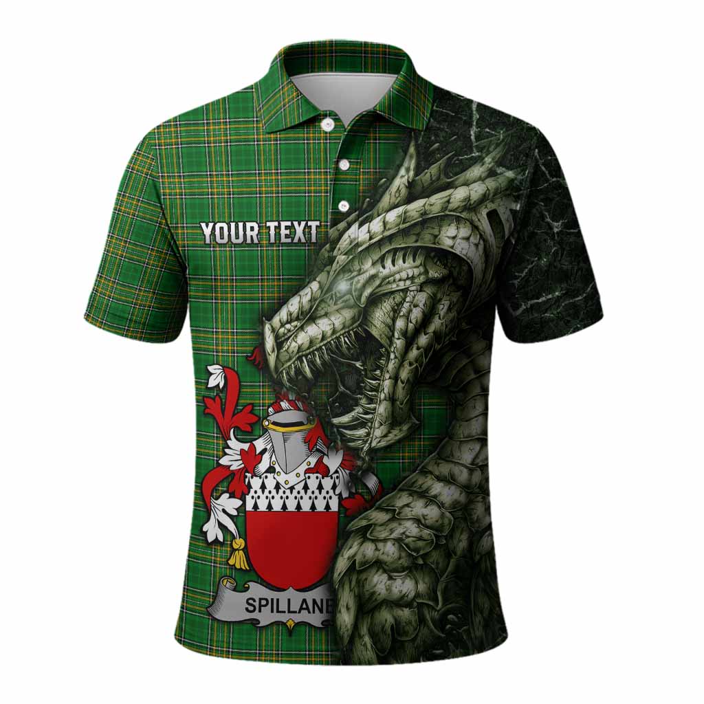 Spillane Irish Clan Polo Shirt Irish Roots Dragon Soul