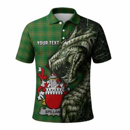 Spillane Irish Clan Polo Shirt Irish Roots Dragon Soul