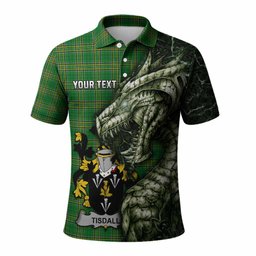 Tisdall Irish Clan Polo Shirt Irish Roots Dragon Soul