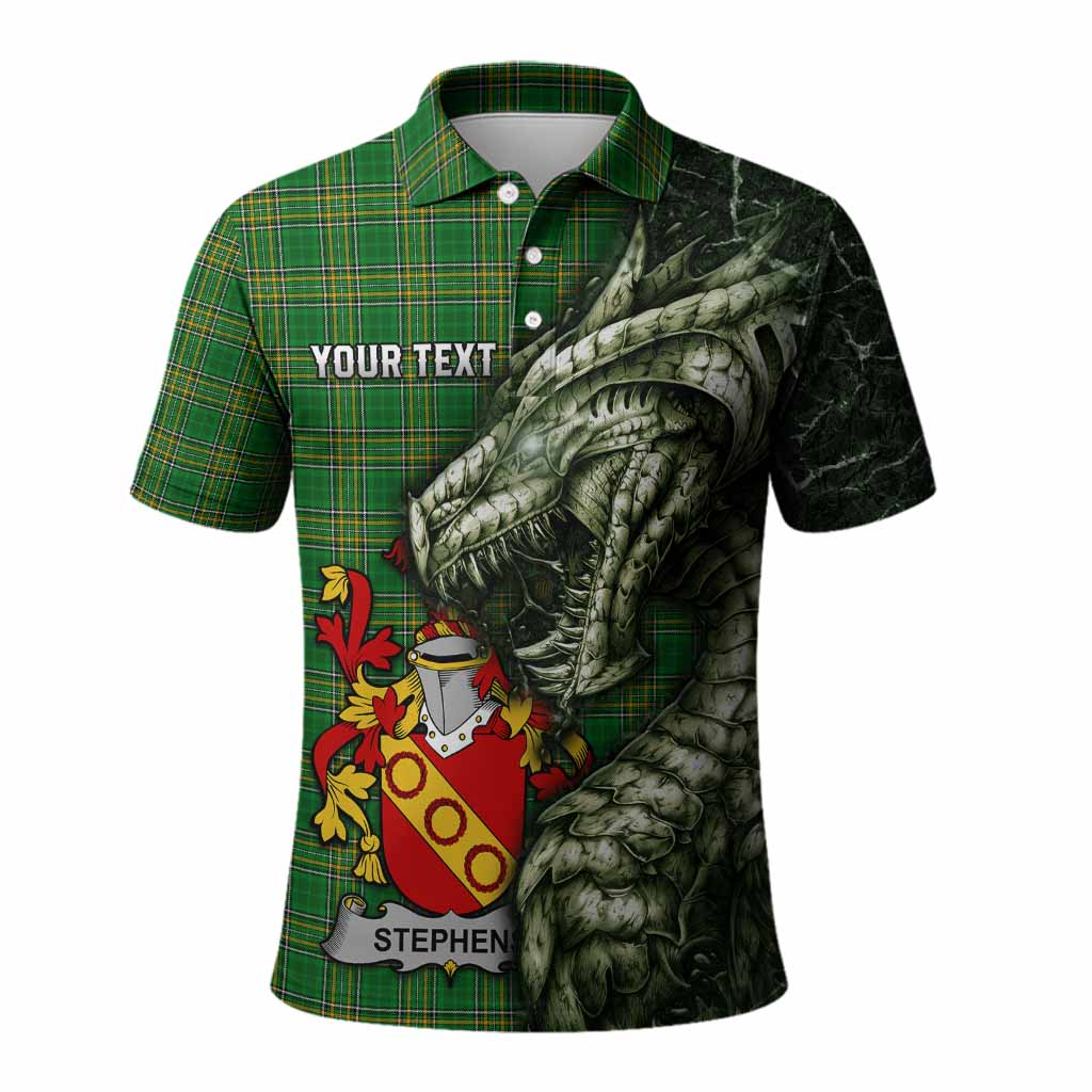 Stephens Irish Clan Polo Shirt Irish Roots Dragon Soul
