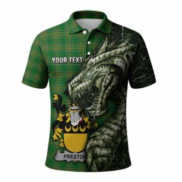 Preston Irish Clan Polo Shirt Irish Roots Dragon Soul