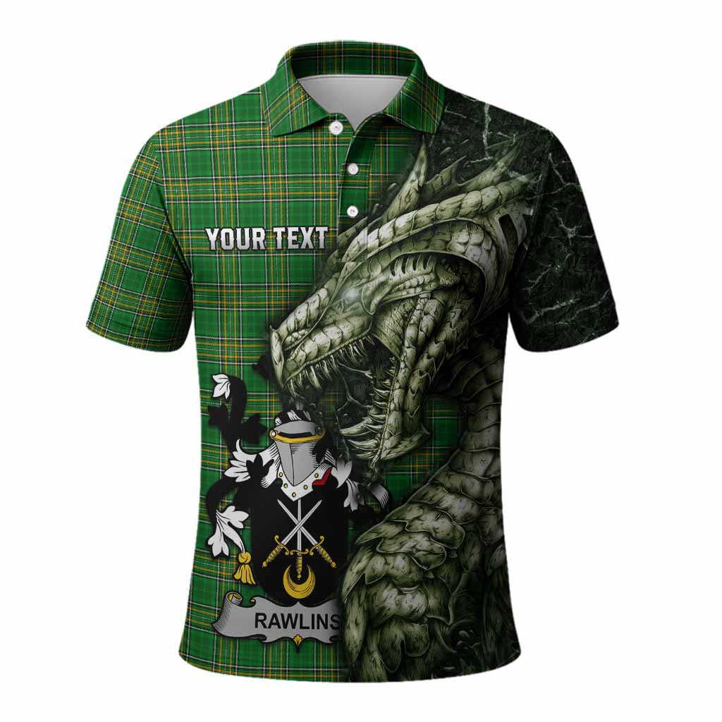 Rawlins Irish Clan Polo Shirt Irish Roots Dragon Soul