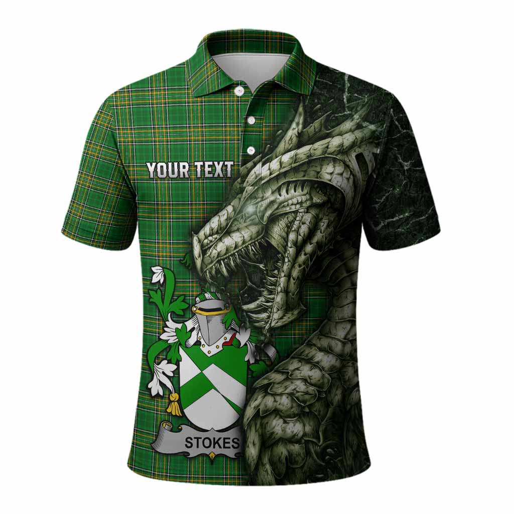 Stokes Irish Clan Polo Shirt Irish Roots Dragon Soul