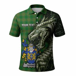 Tierney or O'Tierney Irish Clan Polo Shirt Irish Roots Dragon Soul