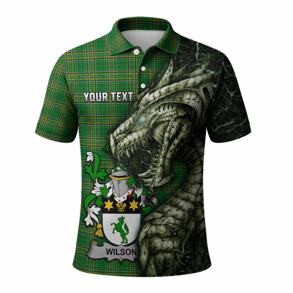 Wilson Irish Clan Polo Shirt Irish Roots Dragon Soul