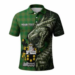 Nixon Irish Clan Polo Shirt Irish Roots Dragon Soul
