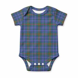 Edmonstone Tartan Baby Onesie , Plaid Infant Bodysuit for Boys & Girls (0-24M), Snap Closure Newborn Romper for Holiday & Photoshoot