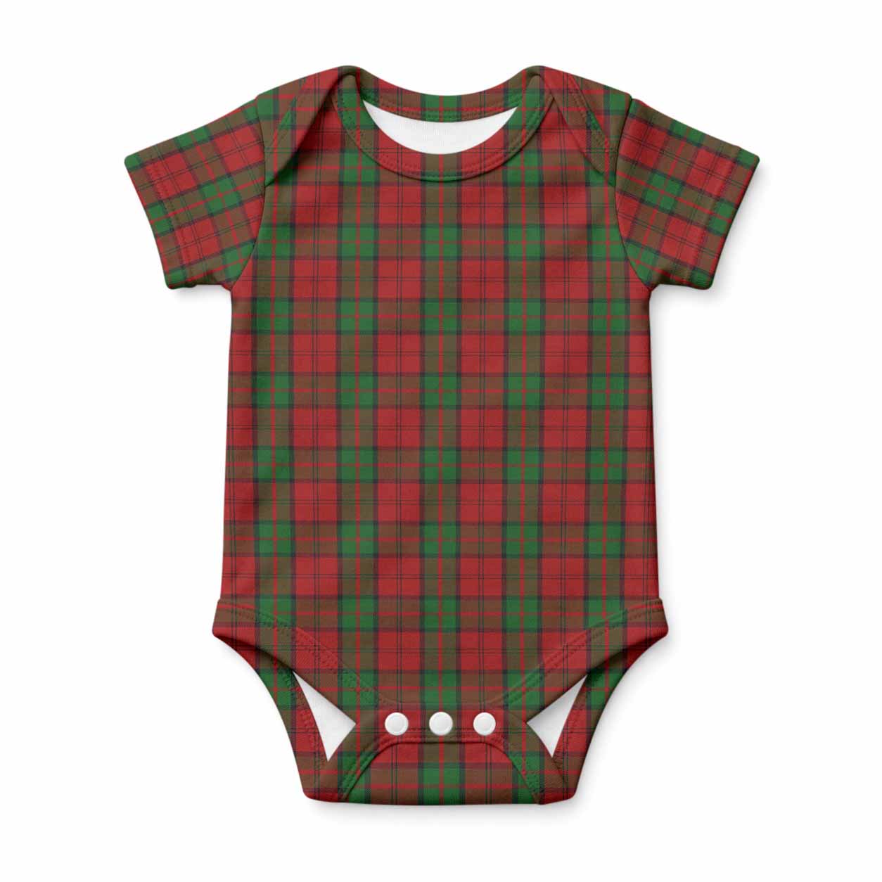 Dunbar Tartan Baby Onesie , Plaid Infant Bodysuit for Boys & Girls (0-24M), Snap Closure Newborn Romper for Holiday & Photoshoot