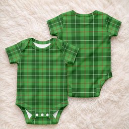 Boyle Tartan Baby Onesie , Plaid Infant Bodysuit for Boys & Girls (0-24M), Snap Closure Newborn Romper for Holiday & Photoshoot